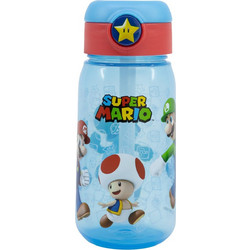 Stor Super Mario Παιδικό Παγούρι Πλαστικό Γαλάζιο 510ml