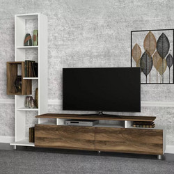 Megapap Έπιπλο Τηλεόρασης Ξύλινο Καρυδί Μ160xΠ29.5xΥ160cm Tulip GP042-0046,2