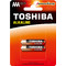 Toshiba Red Alkaline AAA 2τμχ Toshiba Red Alkaline AAA 2τμχ