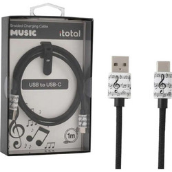 I-Total Καλώδιο Φόρτισης XL2727 Music USB-USB C