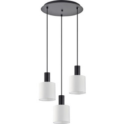 Home Lighting Κρεμαστό Φωτιστικό Οροφής Τρίφωτο E27 Λευκό SE21-BL-4-3BL-SH1 77-8509