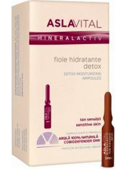 Gerovital Aslavital Detox Moisturizing Ampoules Ενυδατικό Serum Προσώπου 7x2ml