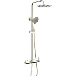 GME 3080NK Στήλη Ντους με Μπαταρία & Τηλέφωνο Brushed Nickel 84-136cm