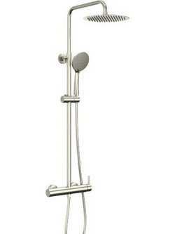 GME 3080NK Στήλη Ντους με Μπαταρία & Τηλέφωνο Brushed Nickel 84-136cm