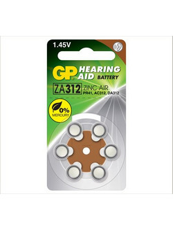 Gp Zinc Air 312 6τμχ
