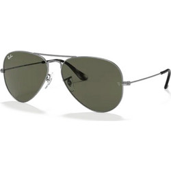 Ray-Ban RB3025 9190/31 Ανδρικά Γυαλιά Ηλίου Aviator Μεταλλικά Γκρι με Πράσινο Polarized Φακό