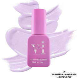 Mixcoco 05 Shimmer Light Purple Rubber Base Ημιμόνιμο Βερνίκι Νυχιών 15ml