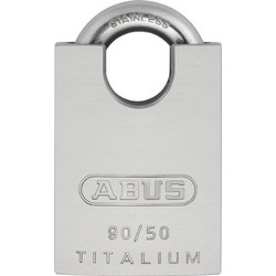 Abus 90RK/50 Titalium Λουκέτο Υψηλής Aσφαλείας Με Προστασία Λαιμού 50mm Silver