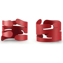 Δαχτυλίδι Πετσέτας Barking (Σετ 2Τμχ) BM17S2 R 4,5x3cm Red Alessi Ανοξείδωτο Ατσάλι