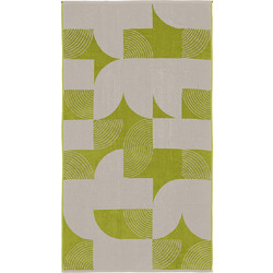 Lino Home Geometrico Πετσέτα Θαλάσσης Πράσινη 86x160cm