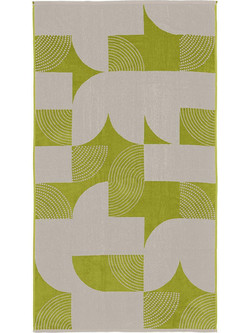 Lino Home Geometrico Πετσέτα Θαλάσσης Πράσινη 86x160cm