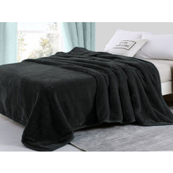 Κουβέρτα Υπέρδιπλη Βελουτέ Super Soft Γαρύφαλλο 220x240 - σκούρο γκρί