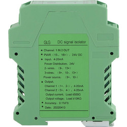 DC 24V Current Signal Isolator Transmitter 4-20mA PLC Detect Signal Conditioner(1 in 2 Out 4-20mA to 2x 4-20mA)