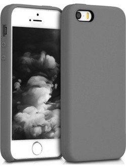 Back Cover Θήκη Λεπτής Σιλικόνης Matte για iPhone 5 Γκρι