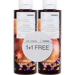 Korres Pure Greek Olive Pomegranate Αφρόλουτρο σε Gel 2x250ml