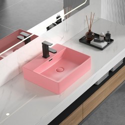 Inter Ceramic Επικαθήμενος Νιπτήρας Μπάνιου Πορσελάνης 50x42x13cm Ροζ ICB5042