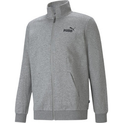 Puma Essentials Ανδρική Ζακέτα Fleece με Φερμουάρ Γκρι 586694-03
