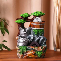 Διακοσμητικό Συντριβάνι Feng Shui - Resin craft bonsai running water ornament 09