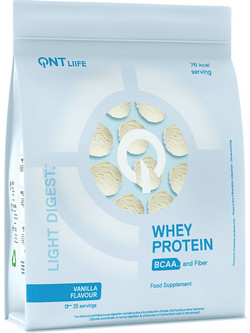 QNT Light Digest Whey Vanilla Πρωτεΐνη Ορού Γάλακτος Γράμμωσης Χωρίς Γλουτένη 500gr