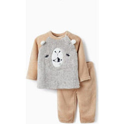 Πιτζάμα μπεμπέ fleece unisex Zippy-31055753035-BEIGE
