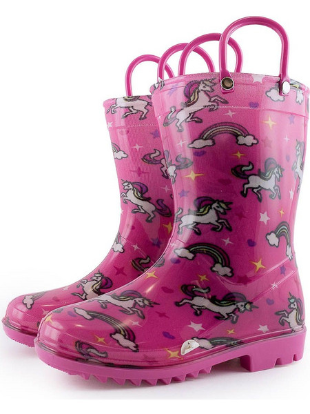 842920 Love4shoes Παιδικές Γαλότσες Κορίτσι ΦΟΥΞΙΑ