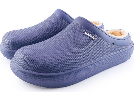 392-0015 Love4shoes Ανδρικές Χειμερινές Παντόφλες ΜΠΛΕ