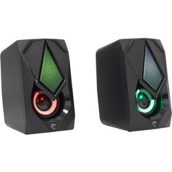 White Shark Beat Ηχεία Υπολογιστή 2.0 6W με RGB Φωτισμό Black