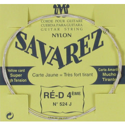 Savarez 524J D Yellow Χορδή Κλασικής Κιθάρας D Nylon Hard Tension