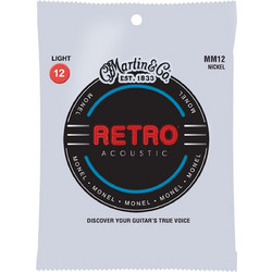 Martin Guitar MM12 Σετ 6 Χορδές Ακουστικής Κιθάρας Monel 12-54" Light Tension