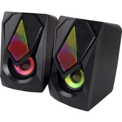 Esperanza EGS102 Ηχεία Υπολογιστή 2.0 5W με RGB Φωτισμό Black
