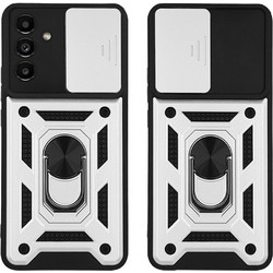 Sonique Ring Armor CamPro Back Cover Silver (Samsung Galaxy A13 5G / Galaxy A04s)