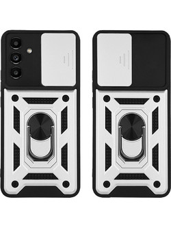 Sonique Ring Armor CamPro Back Cover Silver (Samsung Galaxy A13 5G / Galaxy A04s)