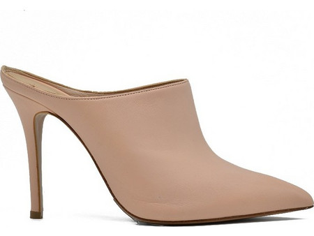 Bilero nude pink mule 9.5cm Γνήσιο Δέρμα