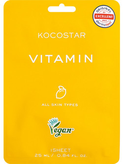 Kocostar Vitanin Sheet Μάσκα Προσώπου για Λάμψη 25ml