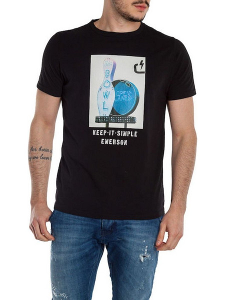 Emerson Ανδρικό T-shirt 191.EM33.34 Black