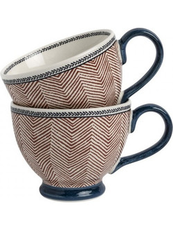 Σετ 2 κούπες XL stoneware 430 ml Laura Ashley Hedingham 184175