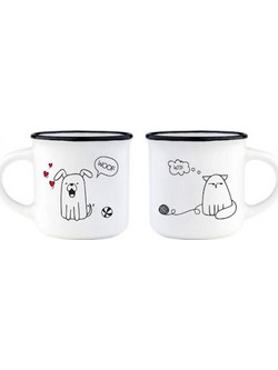 LEGAMI ΣΕΤ ΜΕ 2 ΚΟΥΠΕΣ ESPRESSO FOR TWO - DOG & CAT (MM0009)