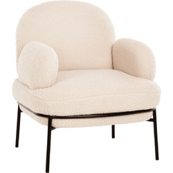 HomeMarkt Agnes Πολυθρόνα Λευκή HM9525.23