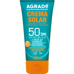 Αντηλιακή κρέμα προσώπου αδιάβροχη AGRADO SPF50 100ml 5-100