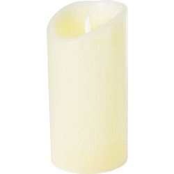 FIREFLAME 79543 Διακοσμητικό Realistic Κερί Παραφίνης με LED Εφέ Κινούμενης Φλόγας - Μπαταρίας & Ασύρματο Χειριστήριο IR Θερμό Λευκό 2700K Dimmable - Φ10 x Υ20cm