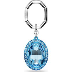 Swarovski μπρελόκ κοπή οβάλ, μπλε, φινίρισμα από διάφορα μέταλλα - 5666644