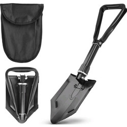 Φτυάρι Navaris Foldable Emergency Survival Shovel Πτυσσόμενο Χειρός με Λαβή & Θήκη Μεταφοράς - Black (46855.2.01)