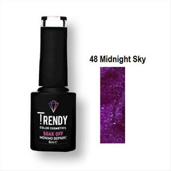 Trendy Soak Off 48 Midnight Sky Glitter Ημιμόνιμο Βερνίκι Νυχιών 6ml