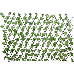 GloboStar(R) Artificial Garden NASTURTIUM 78498 Πτυσσόμενη Πέργκολα Τεχνητής Φυλλωσιάς - Κάθετος Κήπος Σύνθεση Ινδοκάρδαμο Μ110 x Π10 x Υ120cm (min) Μ310 x Π10 x Υ45cm (max) 78498