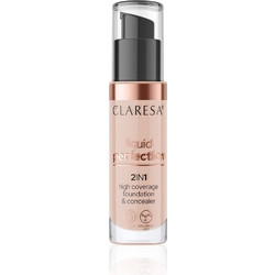 Claresa Liquid Perfection 2 In 1 High Coverage & Concealer 104 Liquid Foundation 34gr