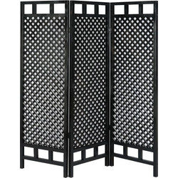 Παραβάν Locky pakoworld ξύλο μαύρο 150x2x160εκ 120-000393