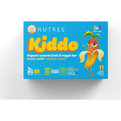 Nutree Kiddo Organic Natural Fruit & Veggie Bar Banana & Carrot 30gr 4τμχ