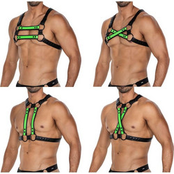 Cut4Men 05 Chest Harness Blazing Green