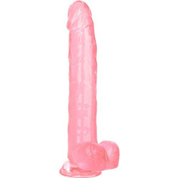 CalExotics Size Queen Ρεαλιστικό Dildo με Βεντούζα & Όρχεις 25.5cm Ροζ