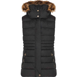 Funky Buddha Αμάνικο Γυναικείο Μπουφάν Χειμωνιάτικο Puffer Μακρύ Μαύρο FBL010-102-01